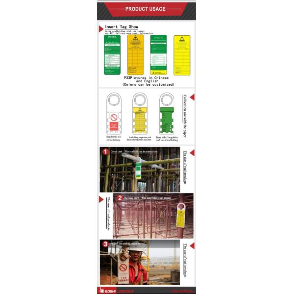 Combination Safety Scaffolding Tag with 10pcs Holders 20pcs Tags & 2pcs Marker Pens