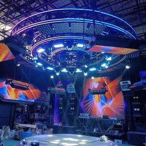 Aluminum Alloy Curved Roof Truss , Music Concert Circular Lighting Truss