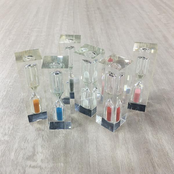 Custom Small Lucite Hourglass Sand Timer For Promotional Gift