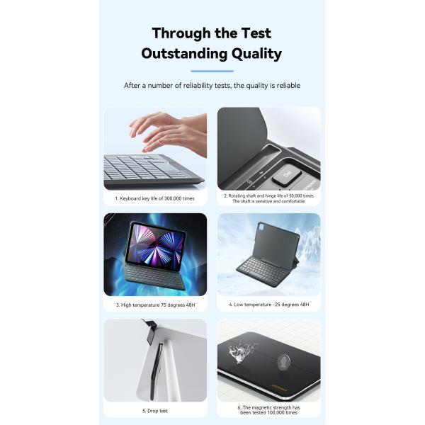 ESSAGER Bluetooth Wireless Magnetic Tablet Keyboard Case For Ipad 10 ES-JP03
