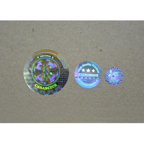 QC Passed Transparent Hologram Stickers , Multi Color Hologram Security Labels