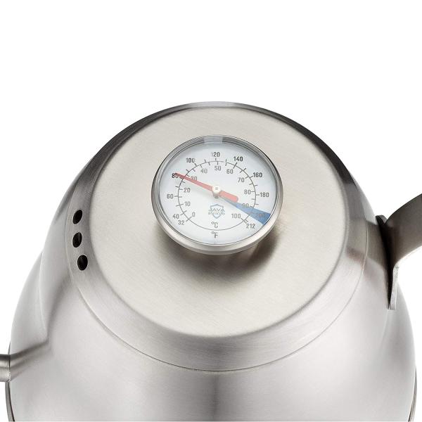 1.2L 40oz Pour Over Kettle With Thermometer Silver Color Customized Logo