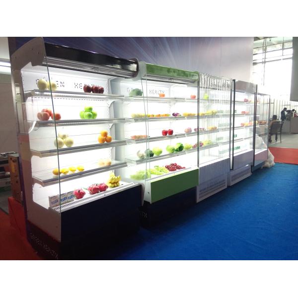Multdeck Upright Open Display Refrigerator With Inside Remote System