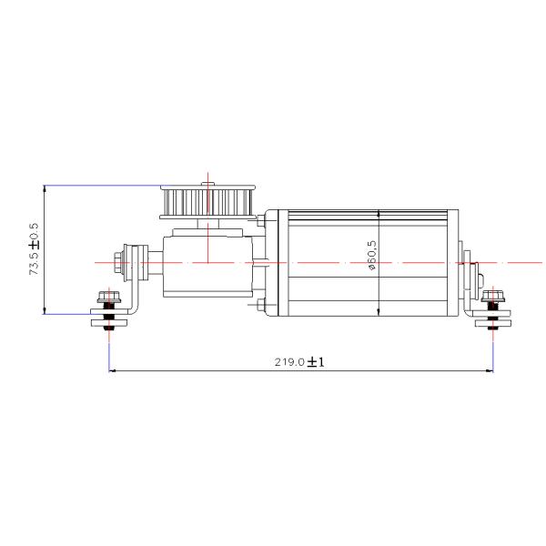 Brushless Automatic Sliding Door Motor Heavy Duty 24VDC Brush Less 75W