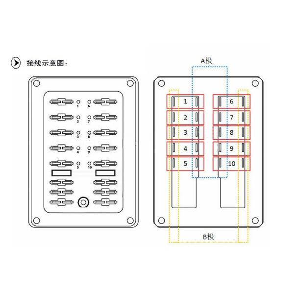 Marine Automotive Car Auto ATC ATO Blade Fuse Box Block LED Waterproof 10 Way Fuse Holder