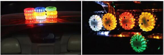 Magnetic Amber Safety Flashing LED Warning Light for Emergency Traffic Signal Road Flare