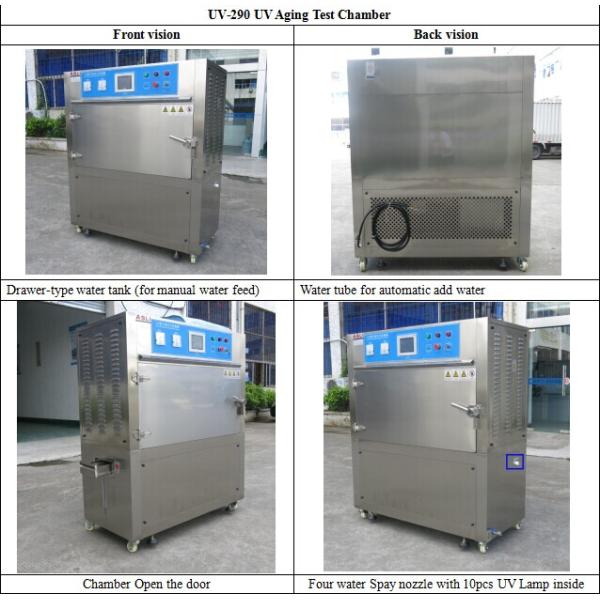 UV Accelerated Aging Weathering Chamber Fluorescent UV Exposure Wave Length 280nm - 420nm