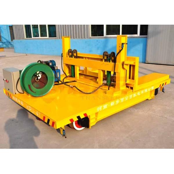 Wagon On Rails Industrial Transfer Car , High Performance Heavy Material Handling Equipment Four Wheels Rail Cart