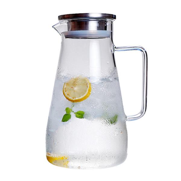Quality Fire Resistant Filter Lid Glass Water Pitcher For Parties Easy To Clean for sale