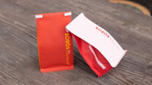 China FSC Japan Kraft Paper Flexo Print Flat Bottom Pouch Tin Tie Food Pack on sale