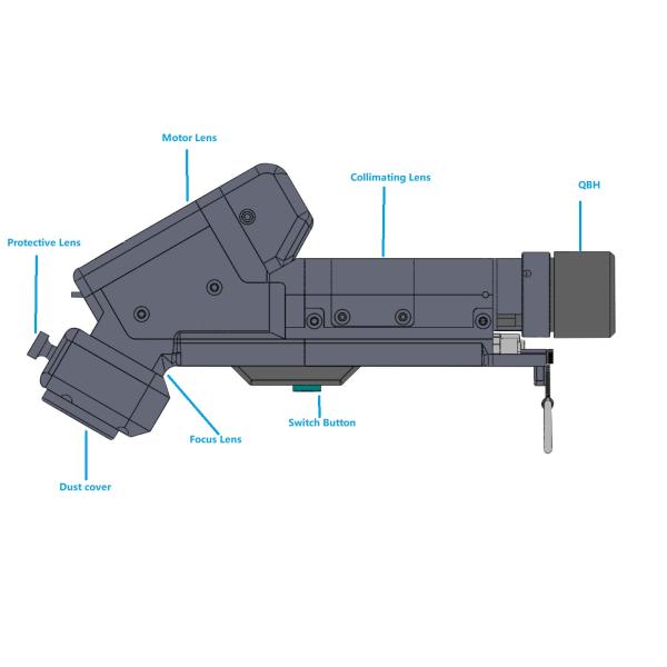 Light Weight Portable Laser Cleaning Head With Touch Screen Digital Control