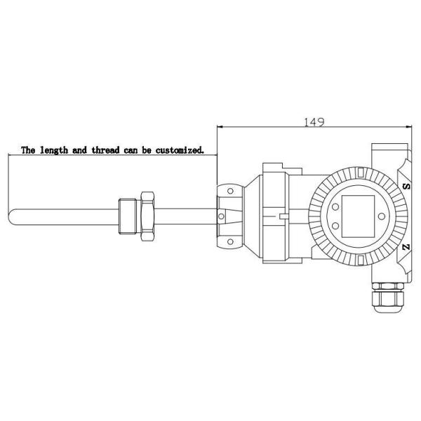 LCD Display Temperature Sensor Transmitter for Air and Liquid Test