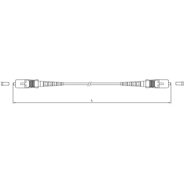 Simplex 3.0mm Fiber Optic Patch Cables SC APC - SC APC G657A1 LSZH Jacket Material