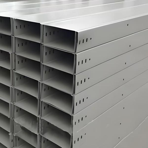 3m Length 50mm Width Silver Slotted Trough Type Cable Tray For Cable Management And Organization