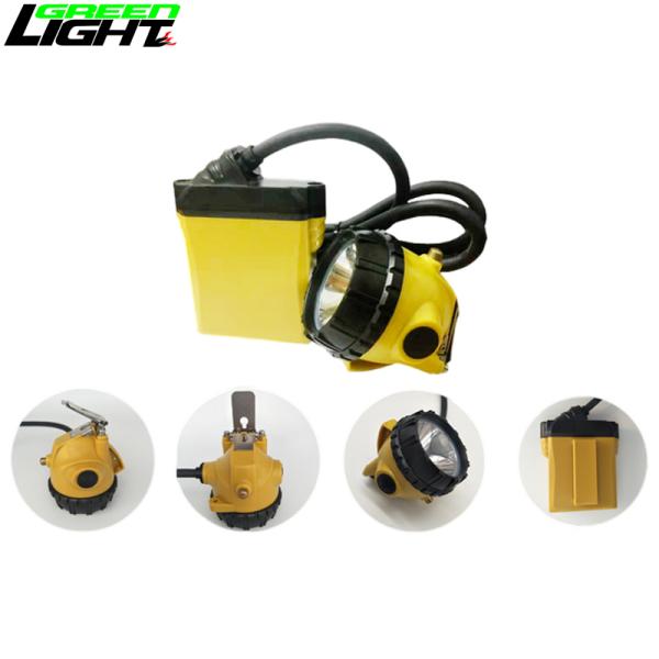 22hrs Corded Underground Mining Cap Lamps LED 385lum Waterproof IP68