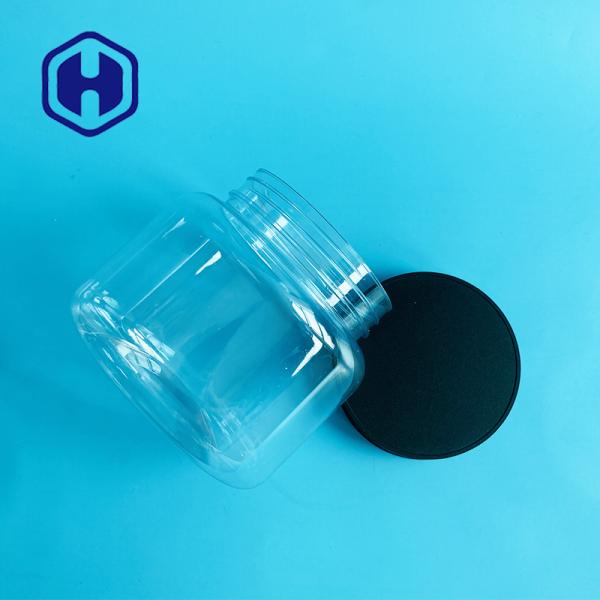 25OZ 750ml Round Biscuits Clear Plastic Cookies Jar With Screw Lid