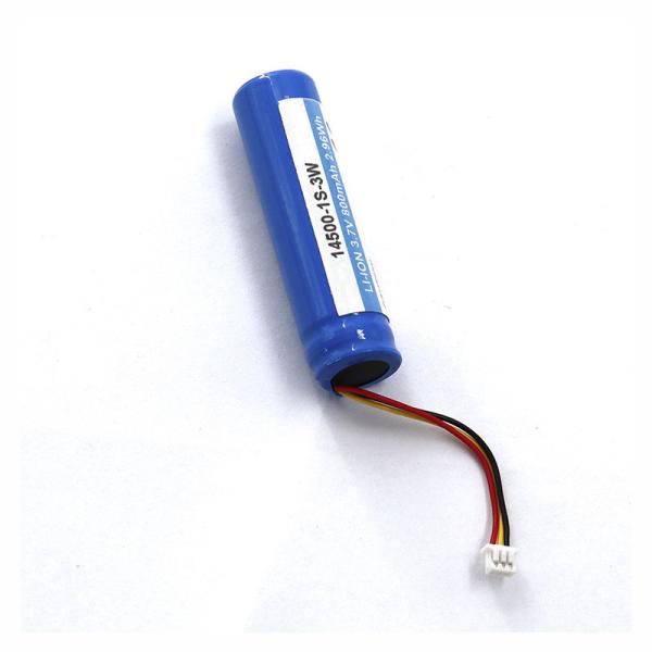 14500 800mAh 3.6V Lithium Ion Battery Pack With JST 3P Connector