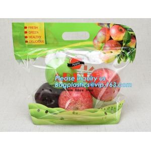 Fruit Grape Cherry Vegetable Packing Protection Bag, Handle Standing Resealable