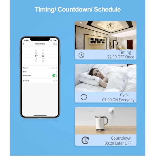 tuya wifi App Timing Home Smart Switch Socket WiFi Smart Switch Interruptor Inteligente Relay support voice control