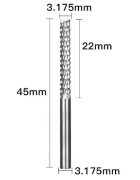 Solid Carbide Corn Teeth 3.175 4mm End Mill Pcb Milling Router Bit CNC Engraving Tools Cutter