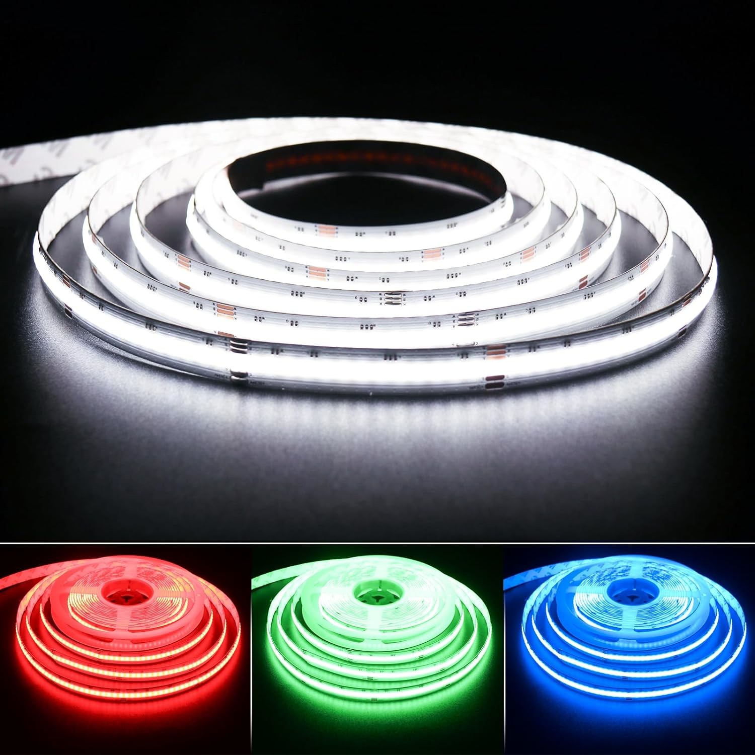 784 LEDs/m RGBW Chip COB LED Strips Dimmable -20°C To 60°C DC 24V Input Voltage