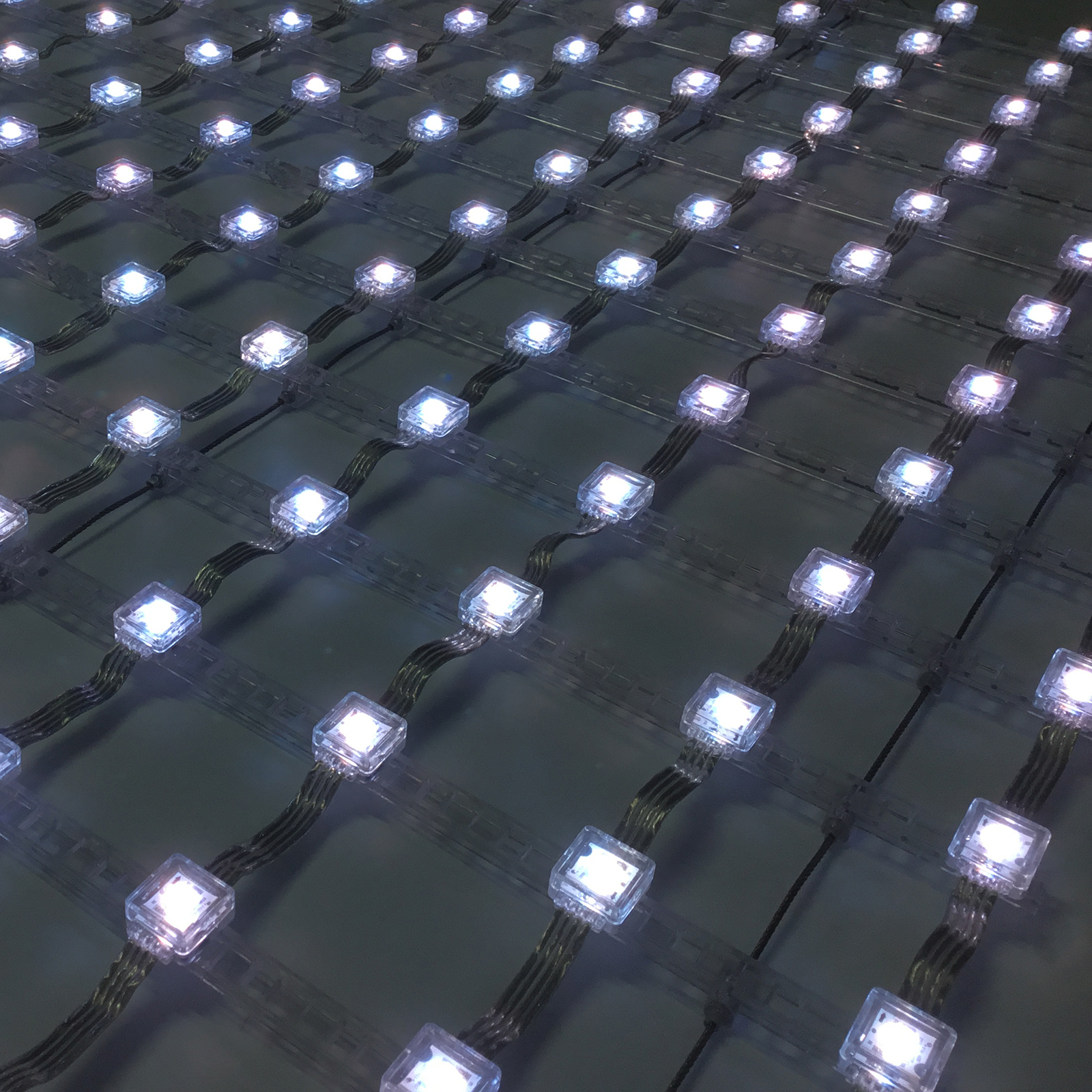 P62.5 LED Grid Screen Square RGB with 2Leds Pixel Light Injection Mesh