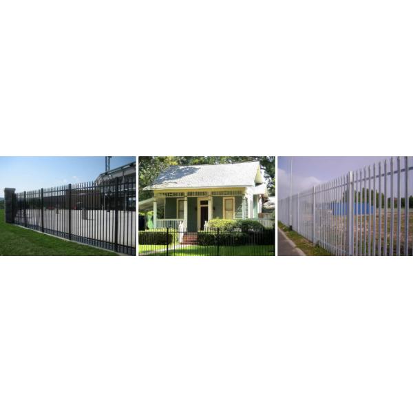 Security Galvanized W / D Pale Steel Palisade Fencing 1.8m Height 2.75m Width