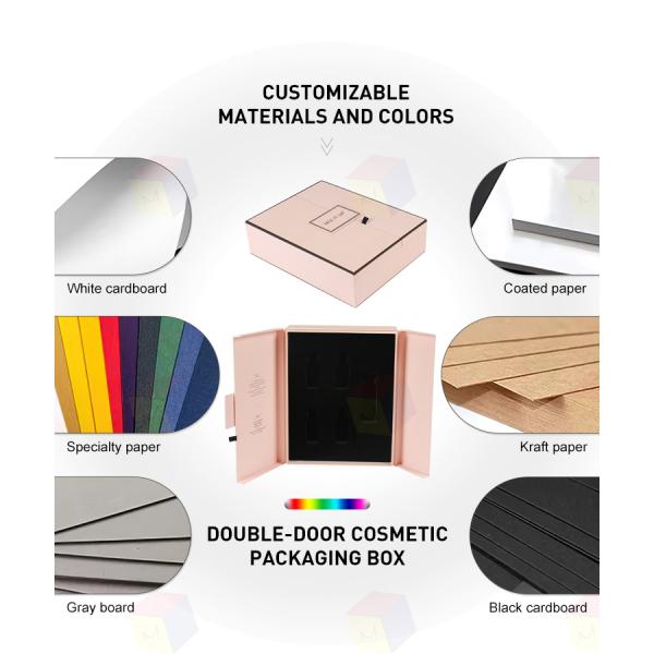 Luxury Rigid Cardboard Perfume Bottle Packaging Box Double Door Magnetic