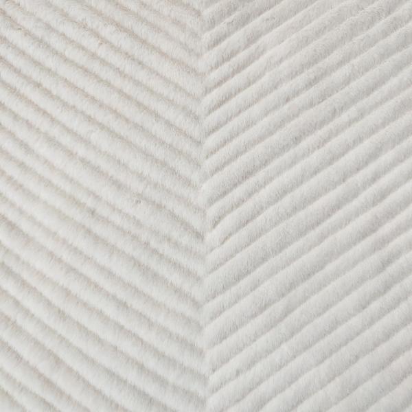 Concise Solid Sherpa Faux Fur Fabric Embossed Rabbit For Sofa Cover