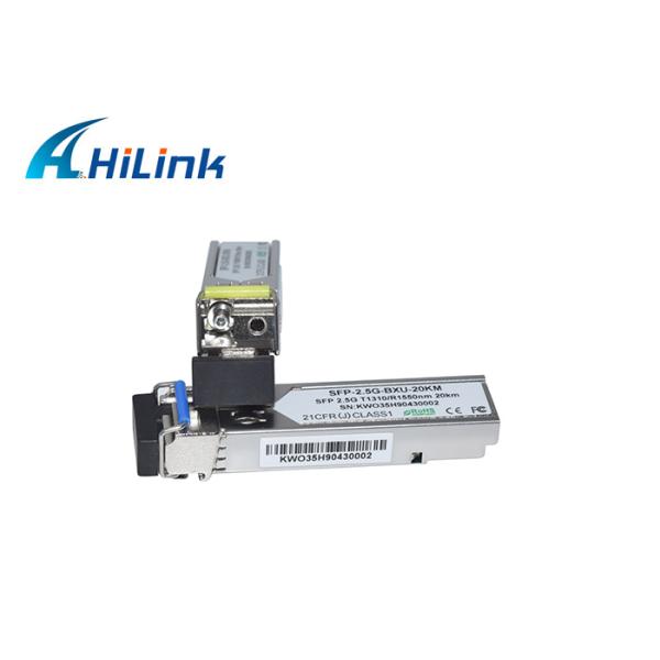 SM Single Fiber Sfp Optical Transceiver 2.5G BIDI 20km LC/SC Connector 1310/1550nm Gbic
