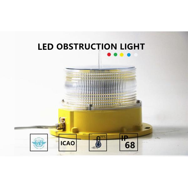 24V Tower Obstruction Light IP68 Shock Resistance With Intelligent Microprocessor