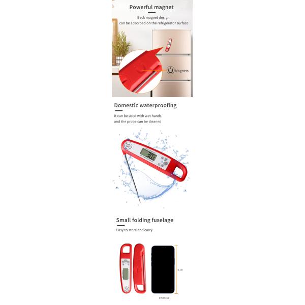 DTH-149R -50 to 300℃ Instant Read Digital Food Thermometer For Kitchen Candy Grill Barbecue