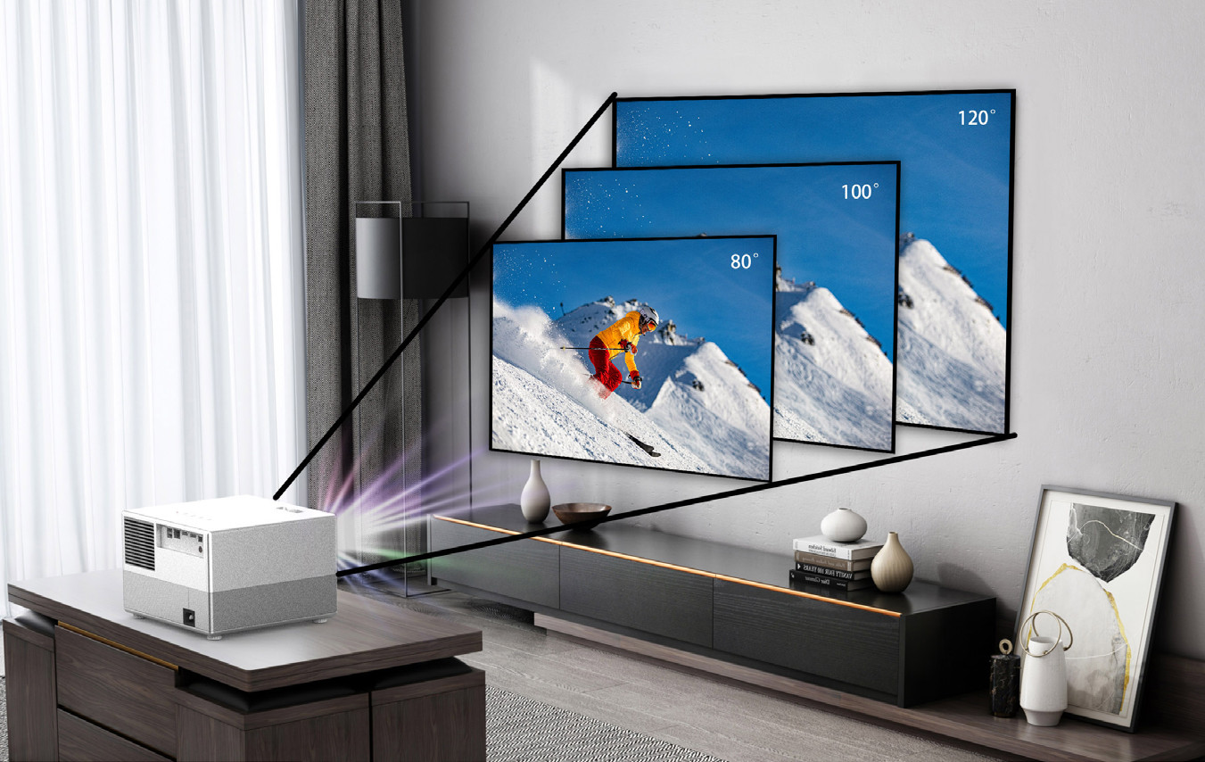 ODM Mobile Home Theater DLP Projectors Smart 4K Enhancement 3LCD 32GB