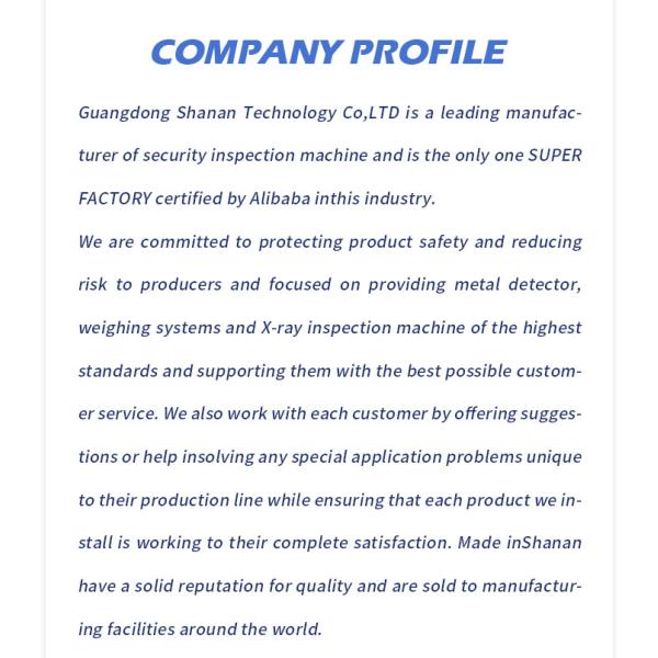 SHANAN VCF4012 Food Safety Detector with Customized Language for Biscuit and Cracker Production Lines