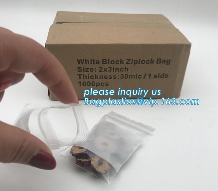 Factory custom color small red / pink / green / yellow / blue resealable K bag decorations, bagplastics, bageas