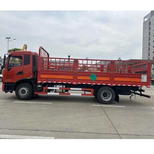 90km/H 4x2 12Tons Load Gas Cylinder Transport Truck With Hydraulic Lift Gate