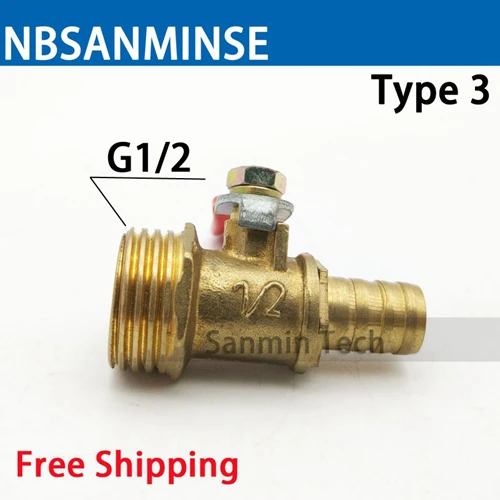 Ball Valve Air Compressor Parts G 1/2 G 1/8 1PC NBSANMINSE
