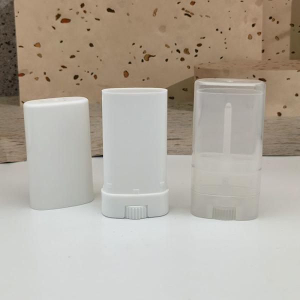 Oval Twist Up Cardboard Plastic Deodorant Bottle Containers Stick 15ml 15g For Lip Balm Body