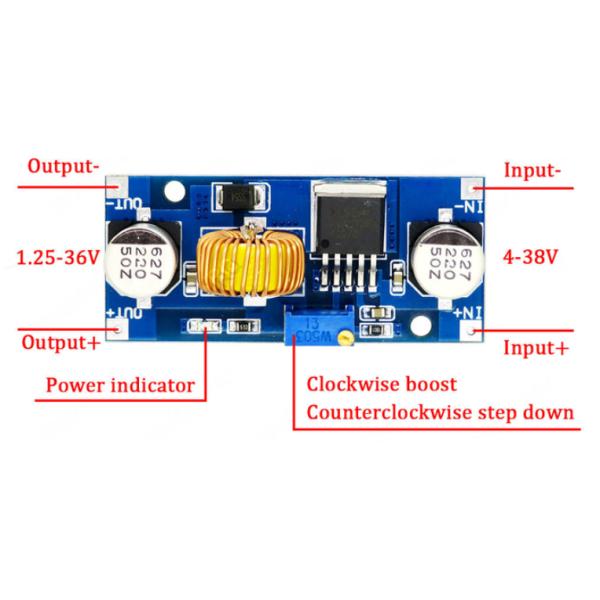 CA-4015 5A DC 4~38V Buck Converter Module Adjustable Step Down High Power High Efficiency