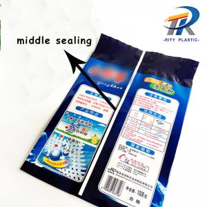 Buy cheap Washing powder bag with portable handle PA/PE white film colors middle sealing bag product