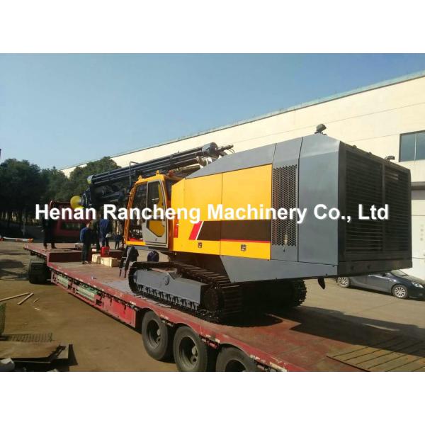 Crawler Type Rock DTH Drilling Rig 298KW Cu-mmins Engine 35m Drilling Depth