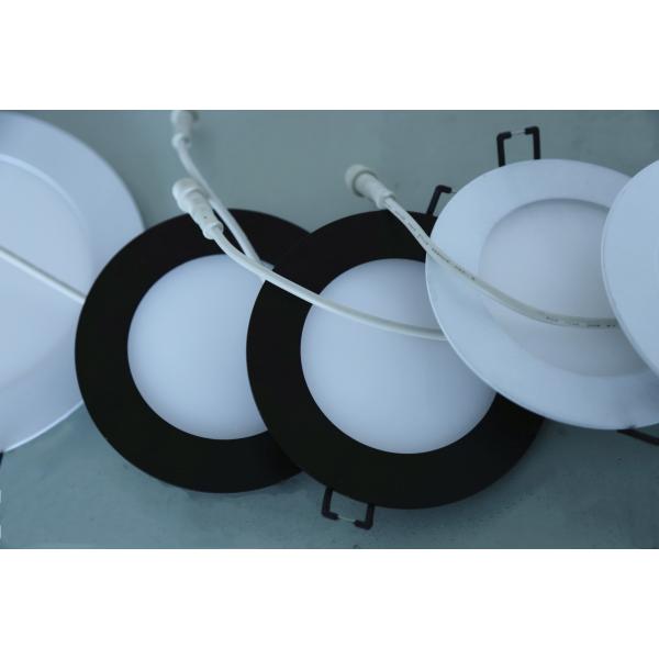 Ultra thin 3W / 6W LED Ceiling Recessed Grid Downlight / Slim Round Panel Light
