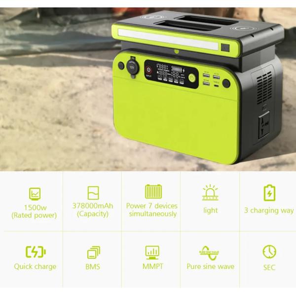 OEM ODM LiFePO4 lithium battery 500w Portable Solar Power Station Generator Lithium With LED Display