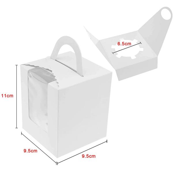 Window Handle Paper White cake Cupcake Gift Boxes