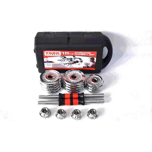 Adjustable Chrome Dumbbell Set15kg 20kg 30kg for Man Fitness Manufacture Price