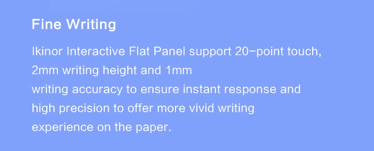 IKinor Big Size 98inch Interactive Whiteboard For Classroom 20 Points Touch