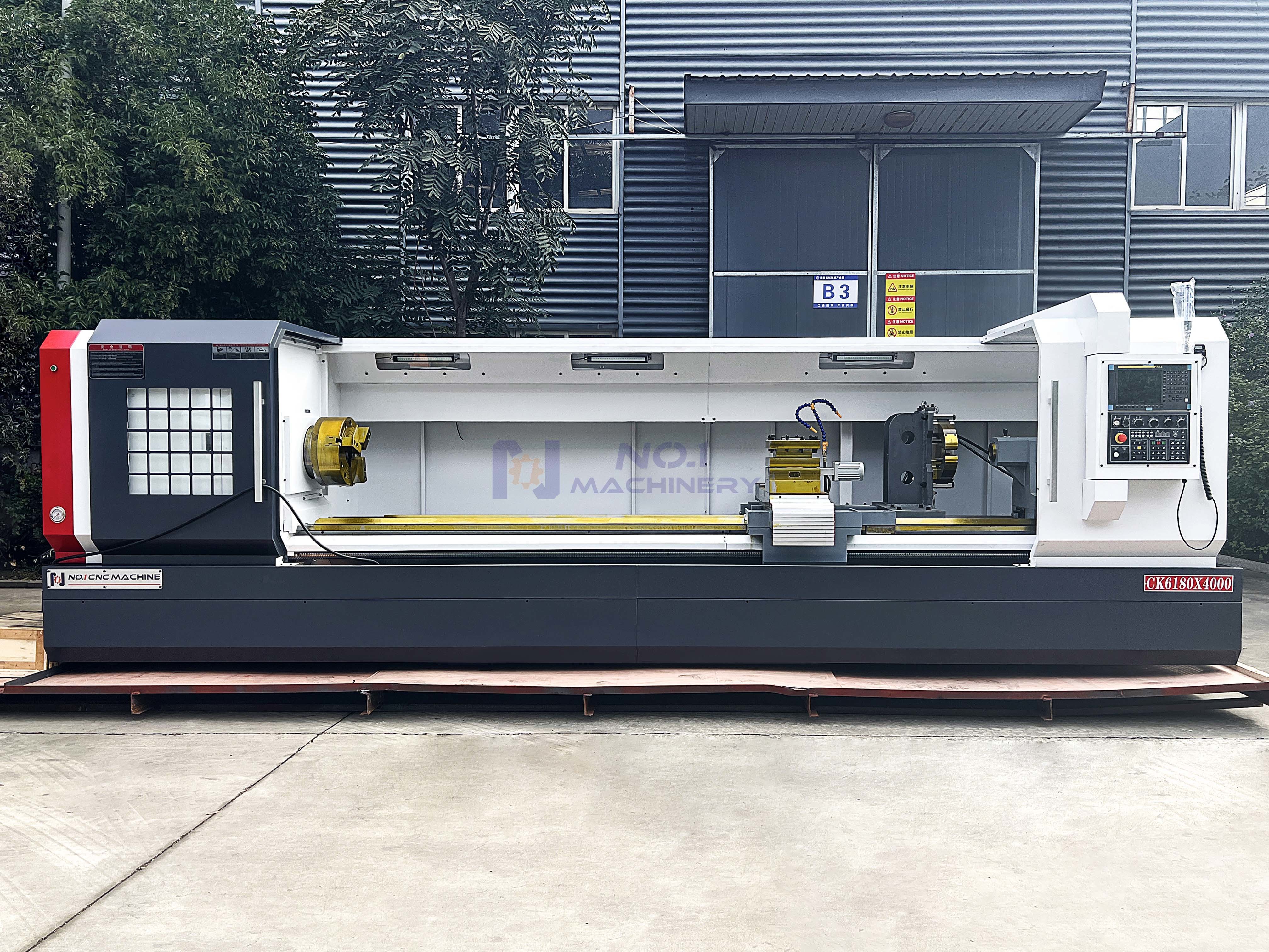 Custom CK6180 Flat Bed CNC Lathe Machine 4 Meter Horizontal Metal Turning Machine