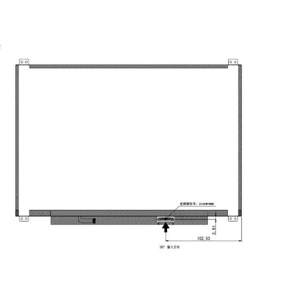 Laptop 13.3 Inch 1920x1080 Dots Lcd Display 30 Pin Full View IPS TFT With EDP Interface