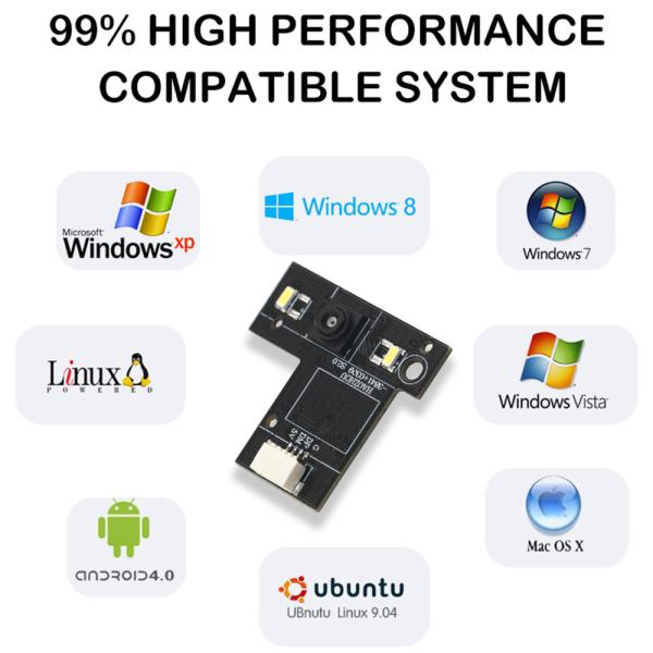 Low Light 1/10 Inch HD 0.3MP GC0309 VGA CMOS QR Code Scanner Micro Camera Module USB2.0