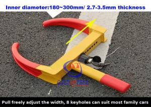 China A3 Steel SUV / Motorcycle /  Motorhome Wheel Clamps Suit Width 180 - 300mm Wheel on sale